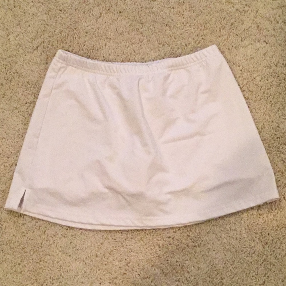 White tennis skirt